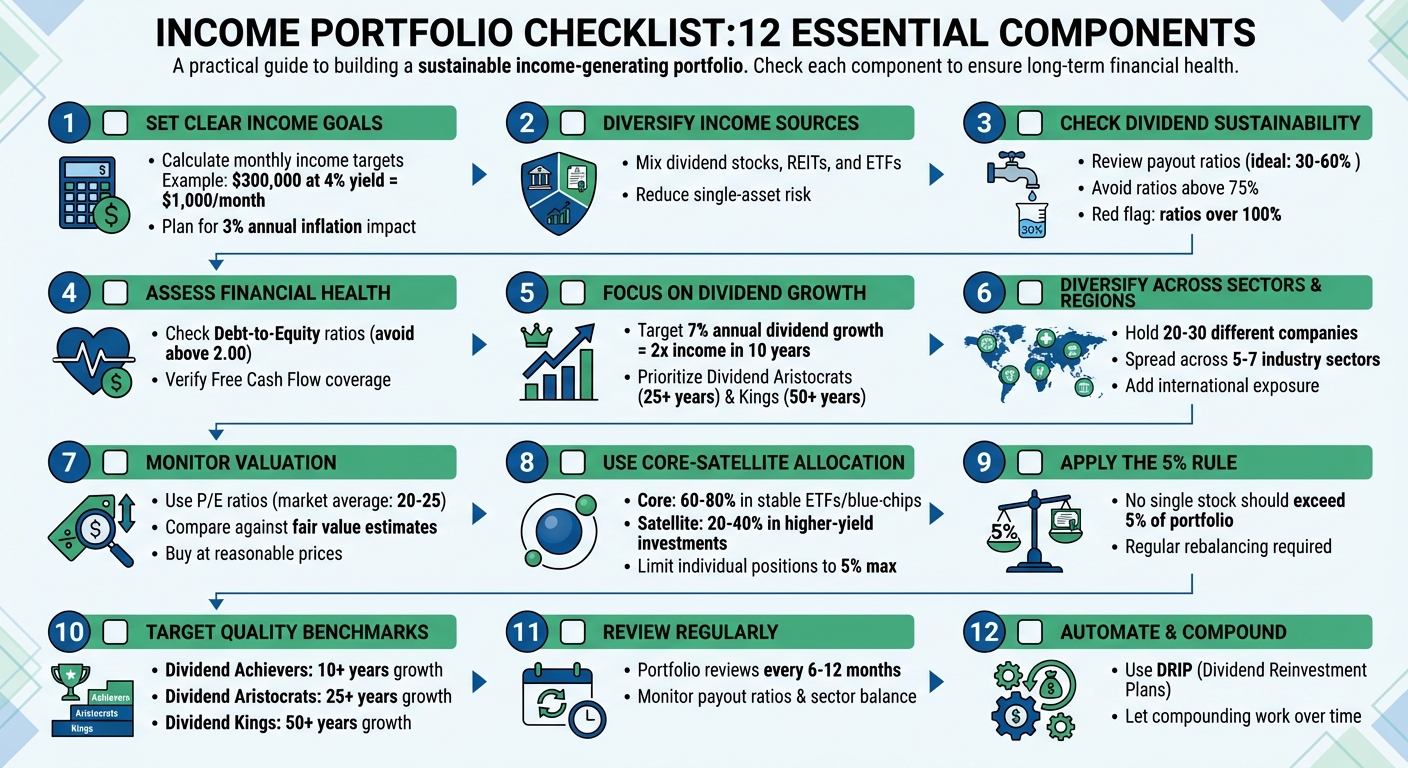 Income Portfolio Checklist: 12 Essential Components